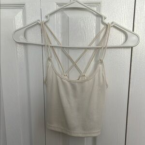 SHEIN White Strappy Crop Top